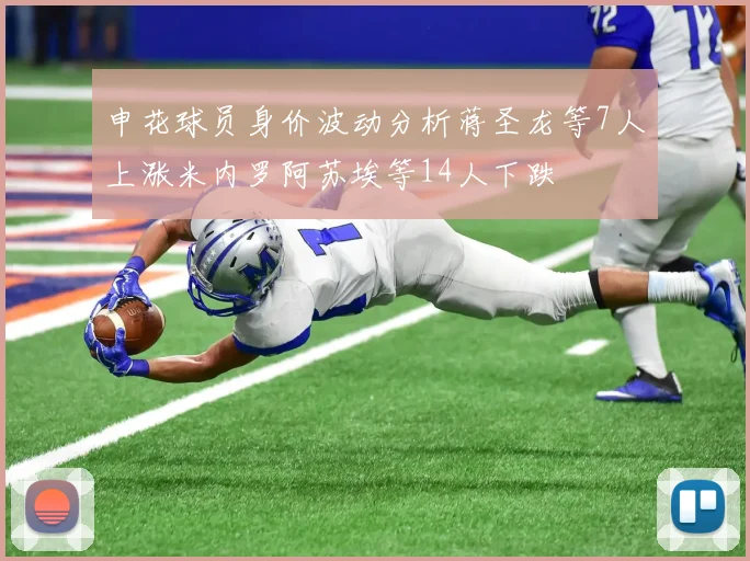 申花球员身价波动分析蒋圣龙等7人上涨米内罗阿苏埃等14人下跌